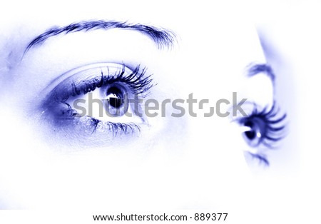 picture of girl eyes looking gently