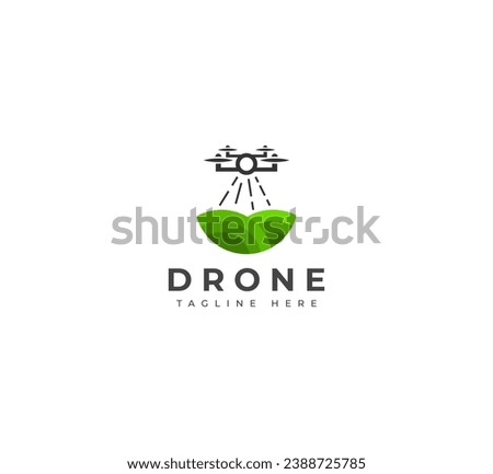 Drone logo, Farm Drone logo design template elements. Vector illustration. New Modern logo.