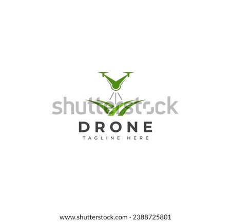 Drone logo, Farm Drone logo design template elements. Vector illustration. New Modern logo.