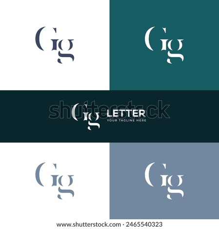 GG letter logo design template elements. Modern abstract digital alphabet letter logo.