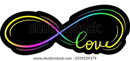 infinity love loop valentines day colorful bright rainbow graphic design