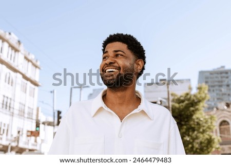 Similar – Image, Stock Photo Happy black men on street
