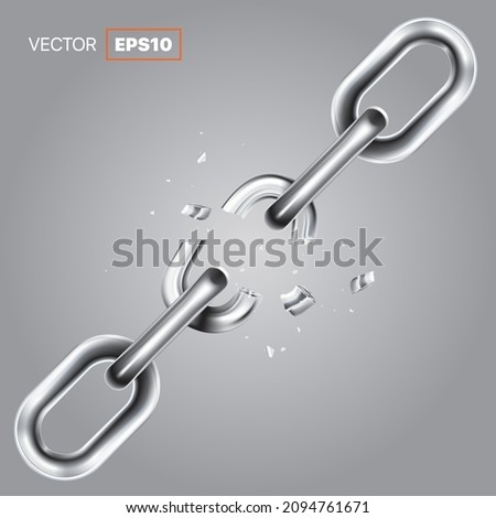 Broken Chain Set 3 Vector Drawing