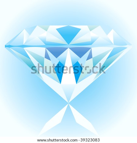 Diamond Blue Drawing Stock Vector Illustration 39323083 : Shutterstock