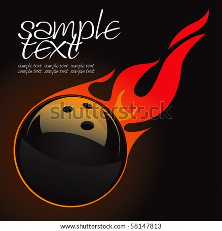 Bowling Fire Ball Vector Drawing - 58147813 : Shutterstock