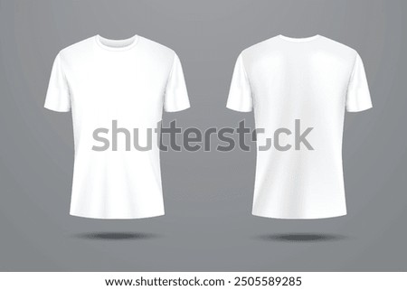 tshirt front and back mockup design template	
