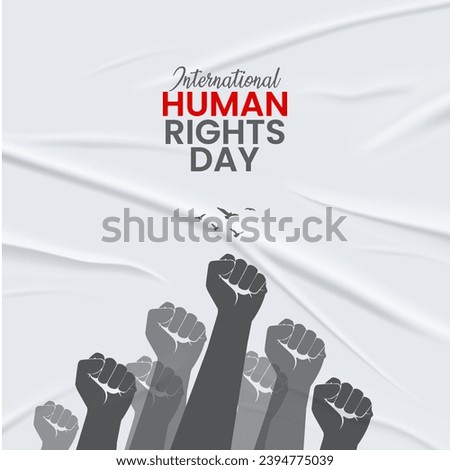 Human Rights Day. Human Rights social media poster. Human Rights creative post design. Africa Human Rights day.