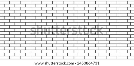 brick wall seamless pattern drawing. random brick. texture interior background line art. set of graphics elements drawing for architecture and landscape design.