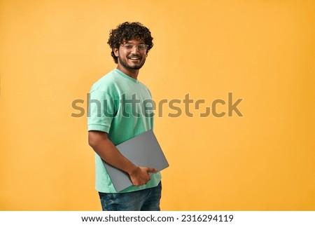 Similar – Image, Stock Photo Young ethnic man in hoodie