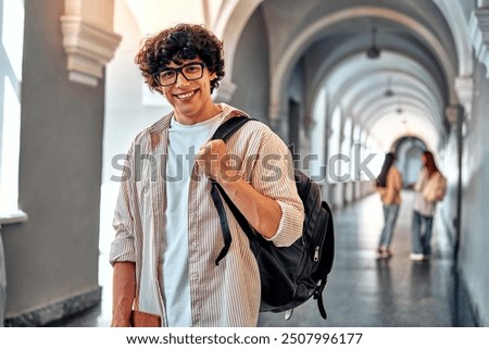 Similar – Image, Stock Photo College students in a library