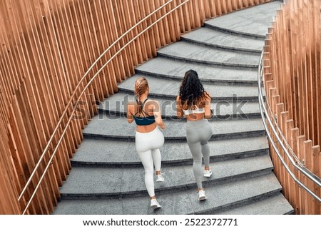 Similar – Image, Stock Photo Slim woman walking on beach