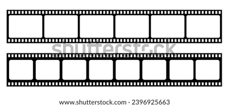  Film strip icon. Video tape photo film strip frame vector. Old white and black film tapes . Vector illustrarion