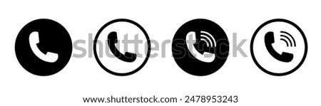 Phone call icon. Telephone icon symbol. Vector illustration