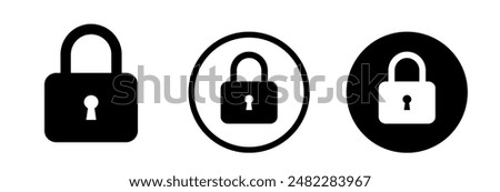 Lock icons. Locked lock icon. Vector illustration.