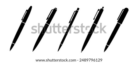 Pen symbol collection. Pen logo. Pen icon. Vector illustration