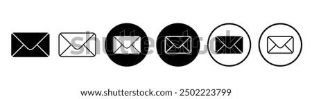 Email icon set. Post mail vector symbol. Envelope icon. E-mail icon. Mail icon vector for web