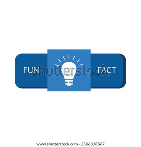 Fun Fact vector template post with idea bulb light icon sticker for social media background, quick tips blank template fyi modern graphic label vector