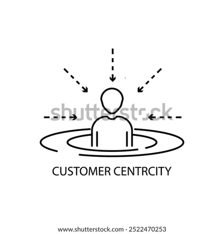 customer centricity icon isolated on white background