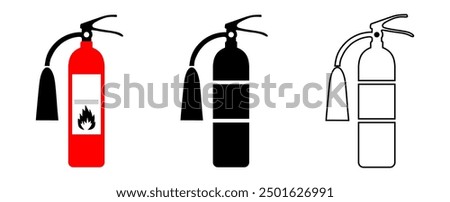 fire extinguisher isolated on white background vectors