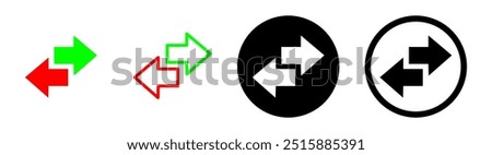 Arrows data transfer icon, exchange arrow icons - Swap icon with two arrows
