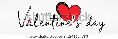 Valentines day background with  heart pattern and typography of happy valentines day text . Vector illustration. Wallpaper, flyers, invitation, posters, brochure, banners.
 Stockfoto © 