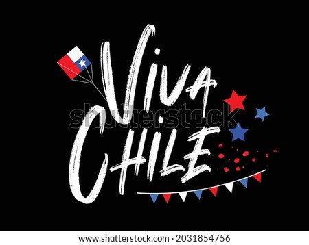 Chile Independence Day. Happy National Holiday Fiestas Patrias. September 18 Background Design.