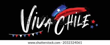 Website Header or Banner Design for Chile Independence Day. Happy National Holiday Fiestas Patrias. September 18 Background Design.