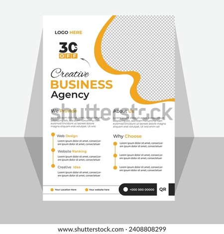 Corporate business flyer design.print redy layout. marketing agency template design