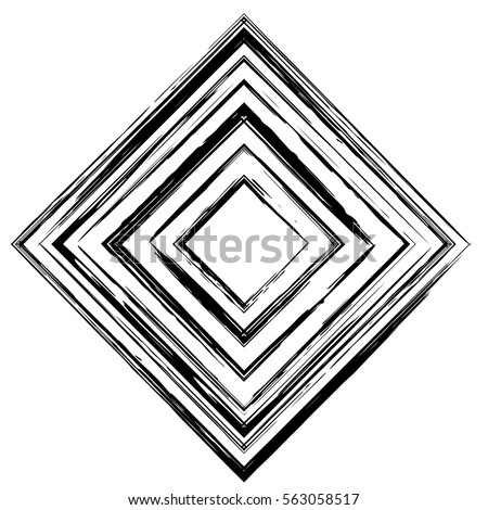 Vector pattern. Paint brush rhombus