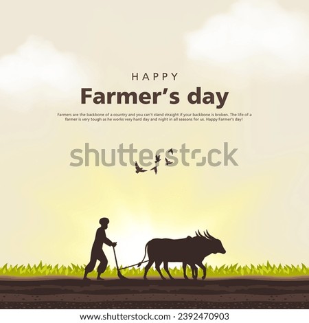 Happy farmers day creative concept.