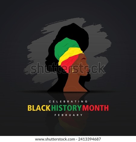 Black history month African American history celebration vector illustration