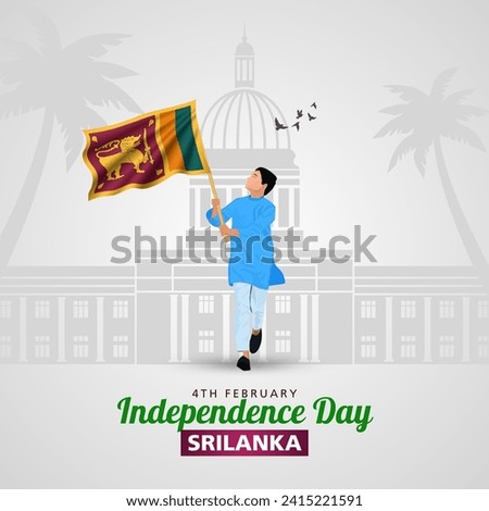 happy independence day Sri Lanka poster design abstract vector illustration design