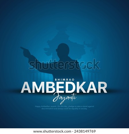 Vector illustration Babasaheb Bhimrao ambedkar Jayanti editable post banner template
