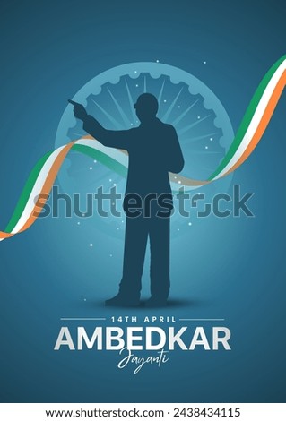 Vector illustration Babasaheb Bhimrao ambedkar Jayanti editable post banner template