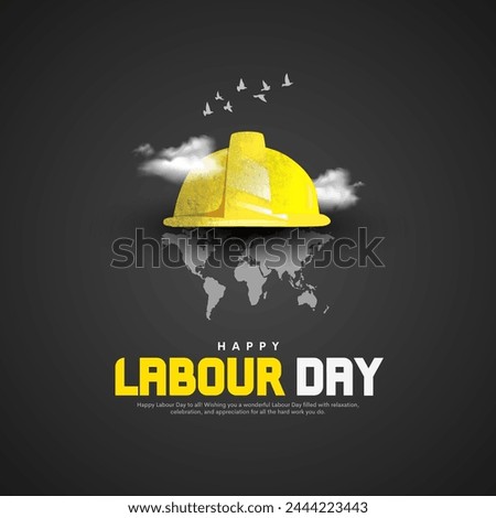 Happy Labour Day banner. Creative Design template. Vector illustration.