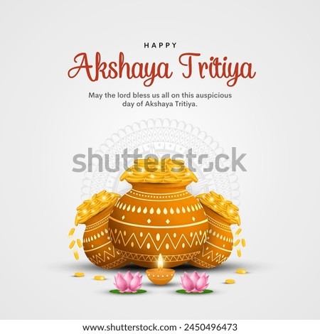 happy Akshaya Tritiya festival of India. abstract vector illustration design.