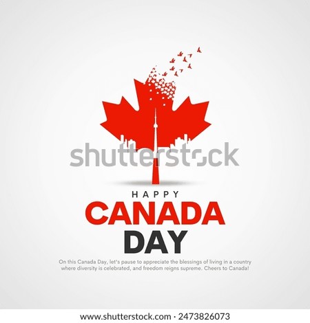 Happy Canada Day, Canada day design for social media banner, poster, Canada flag, 1 July.