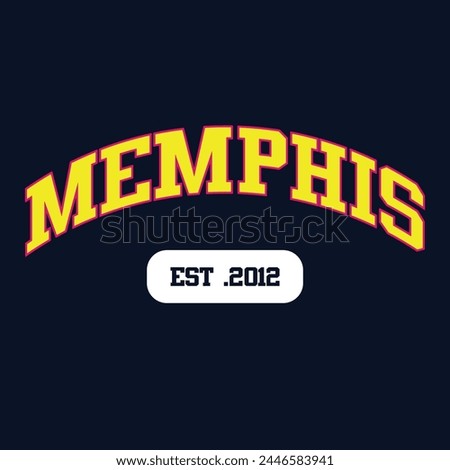 Basketball team Memphis, Tennessee. Typography graphics for sportswear and apparel. Vector print design.	