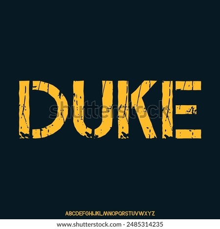 duke typeset, the futuristic modern college combined with varsity style font