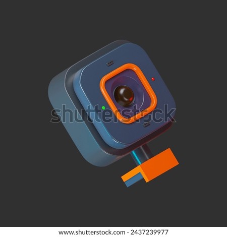 3d rendering webcam equipment illustration