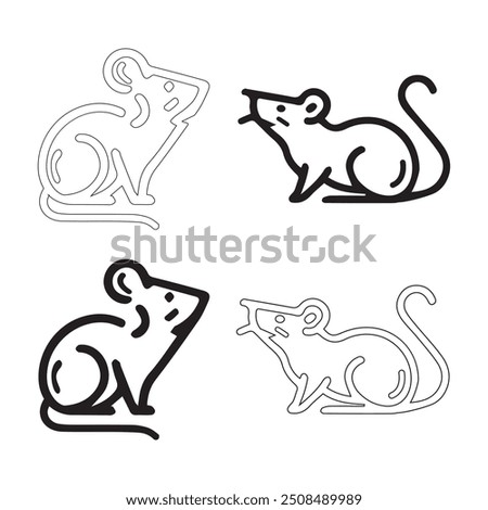 Rat icon art vector illustration