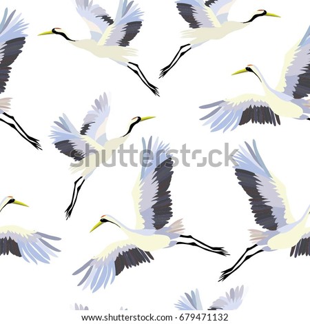 crane , pattern, vector, illustration