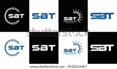 SBT logo. S B T design. White SBT letter. SBT, S B T letter logo design. Initial letter SBT linked circle uppercase monogram logo.  design. top logo, Most Recent, Featured,