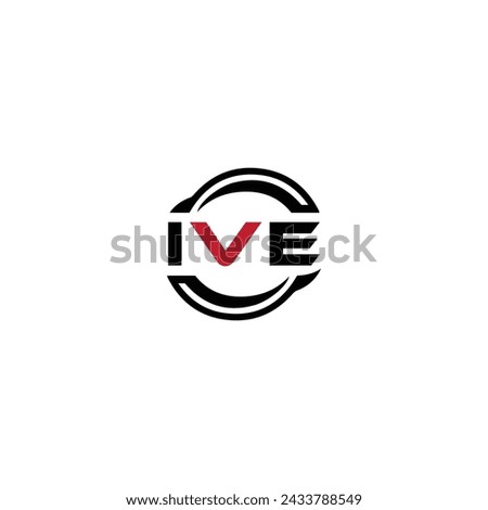 IVE logo. I V E design. White IVE letter. IVE, I V E letter logo design. Initial letter IVE linked circle uppercase monogram logo.