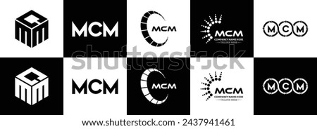 MCM logo. M C M design. White MCM letter. MCM, M C M letter logo design. Initial letter MCM linked circle uppercase monogram logo. design. top logo, Most Recent, Featured,