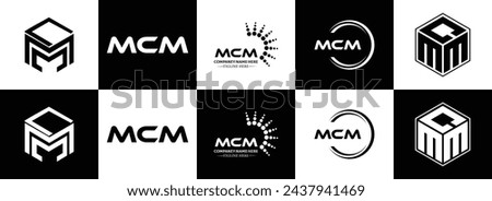 MCM logo. M C M design. White MCM letter. MCM, M C M letter logo design. Initial letter MCM linked circle uppercase monogram logo. design. top logo, Most Recent, Featured,