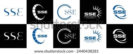 SSE logo. S S E design. White SSE letter. SSE, S S E letter logo design. Initial letter SSE linked circle uppercase monogram logo. design. top logo, Most Recent, Featured,