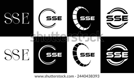 SSE logo. S S E design. White SSE letter. SSE, S S E letter logo design. Initial letter SSE linked circle uppercase monogram logo. design. top logo, Most Recent, Featured,