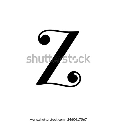 Z letter logo, Letter Z logo, Z letter icon Design black background. Luxury Z letter 