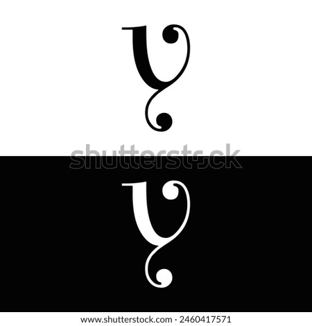 Y letter logo, Letter Y logo, Y letter icon Design black background. Luxury Y letter 